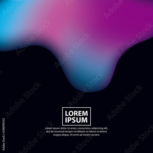 abstract covers dark background fluid melted colorful vector illustration