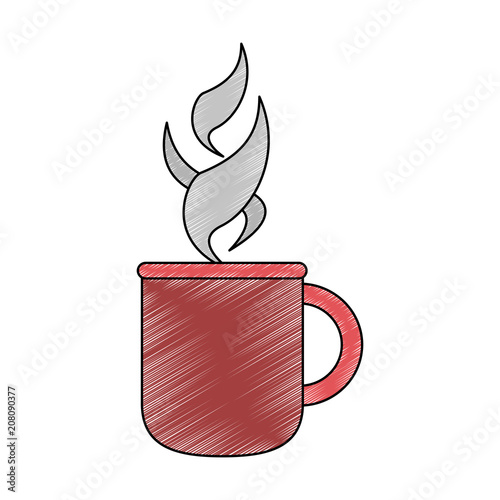 Hot coffee cup vector illustration graphic design