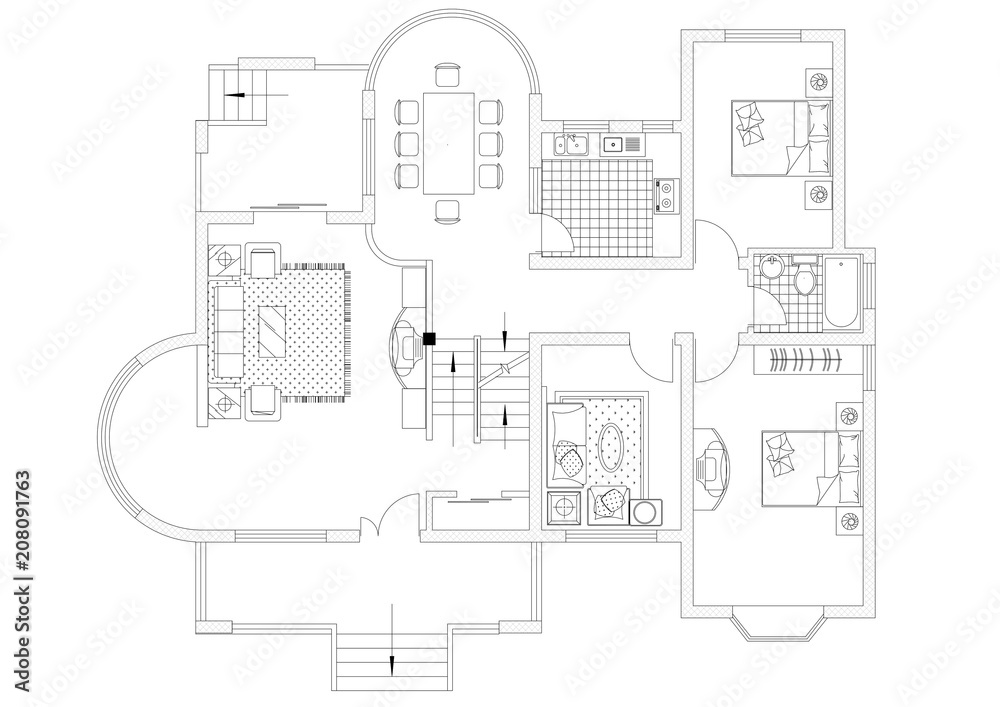 Apartment blueprint - isolated Apartment blueprint - isolated