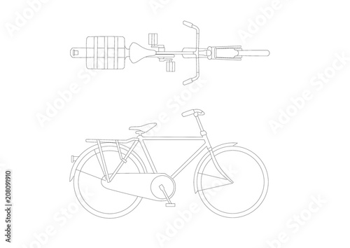 Bicycle Architect blueprint - isolated