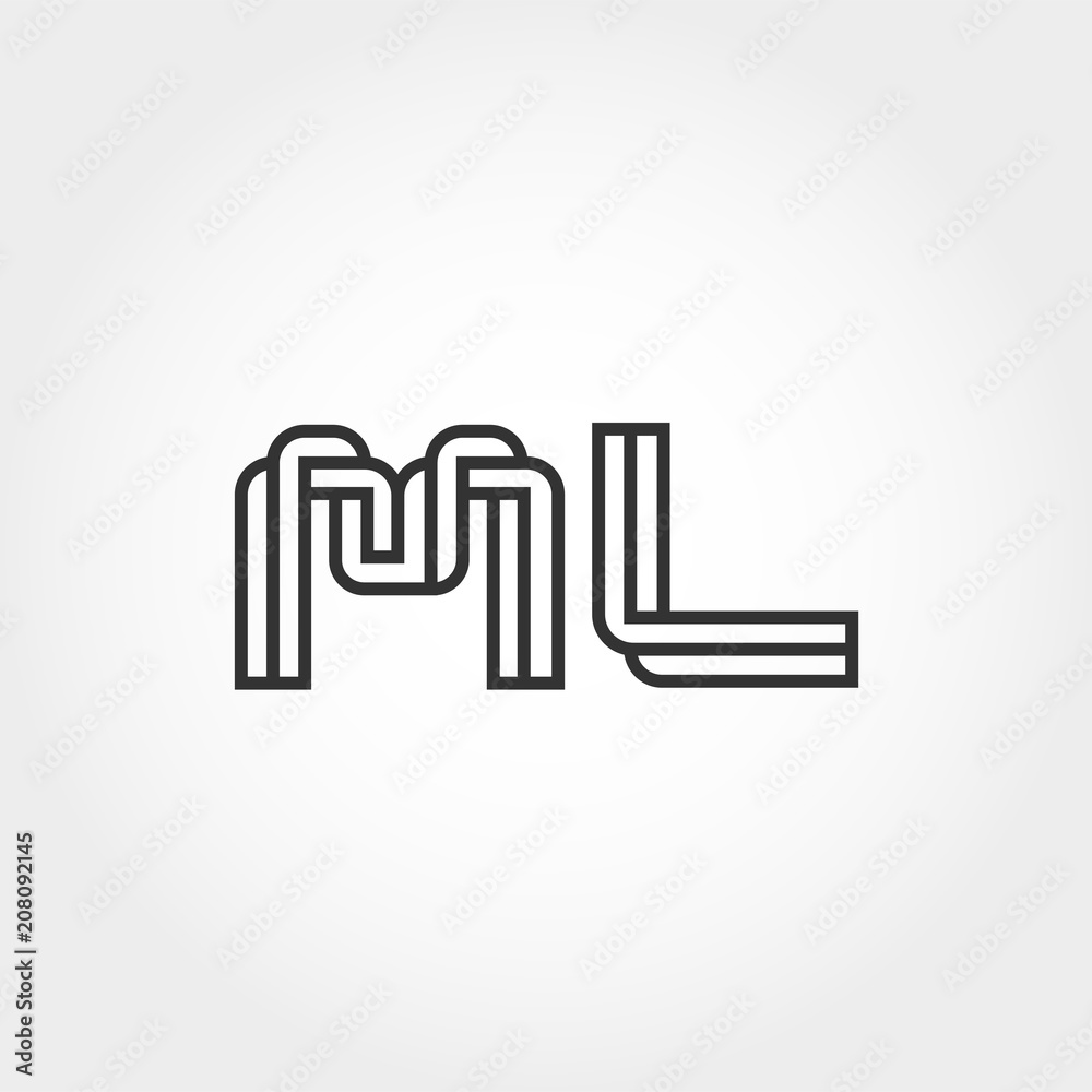 Initial Letter ML Logo Template Vector Design Initial Letter ML Logo Template Vector Design