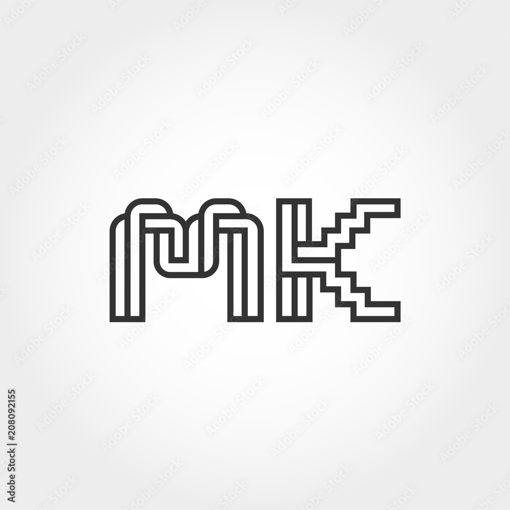 Initial Letter MK Logo Template Vector Design Initial Letter MK Logo Template Vector Design