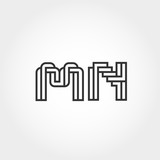 Initial Letter MN Logo Template Vector Design