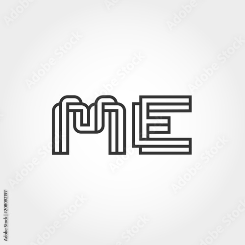 Initial Letter ME Logo Template Vector Design
