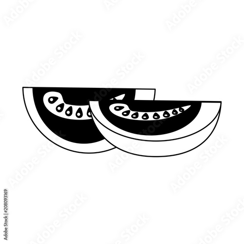 Tomatos slices fresh vegetable isolated vector illustration graphic design