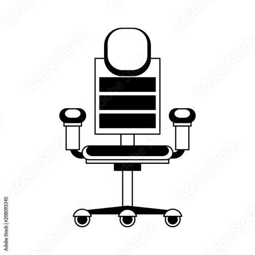 Office chair with wheels vector illustration graphic design