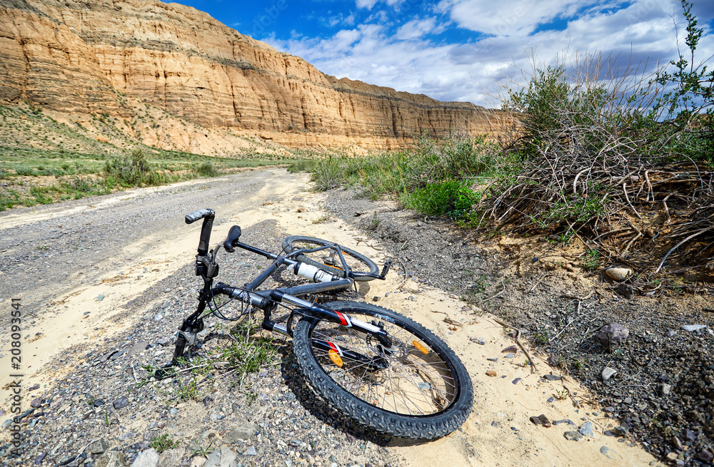 Mountain bike in the desert