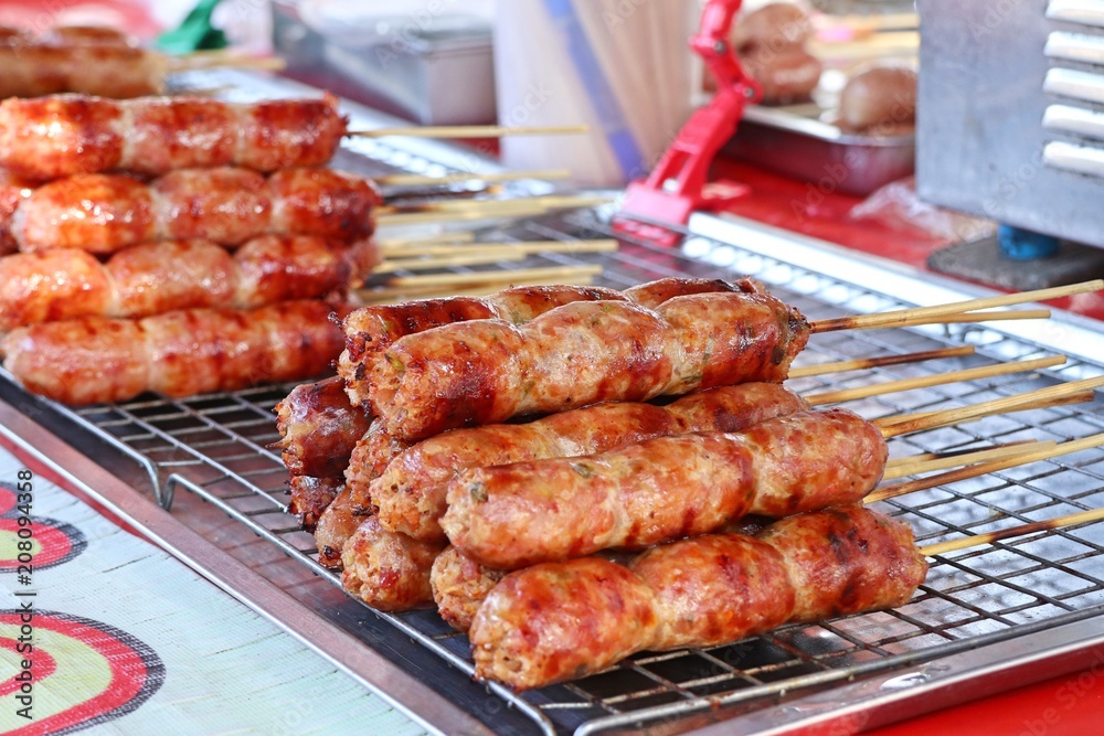 sausages at street food