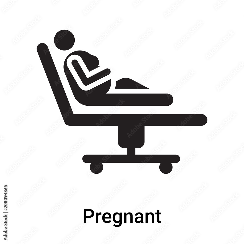 Pregnant icon vector sign and symbol isolated on white background, Pregnant logo concept Pregnant icon vector sign and symbol isolated on white background, Pregnant logo concept