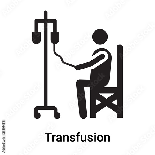 Transfusion icon vector sign and symbol isolated on white background, Transfusion logo concept
