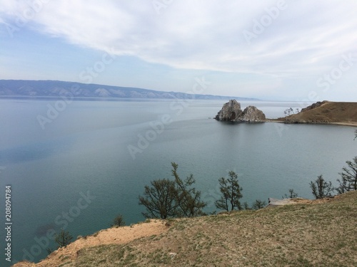 Lake Baikal from the top of stone rocks