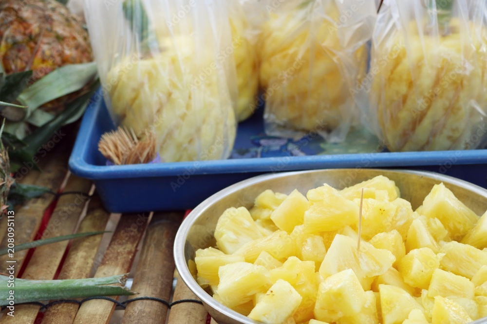 pineapple on street food pineapple on street food