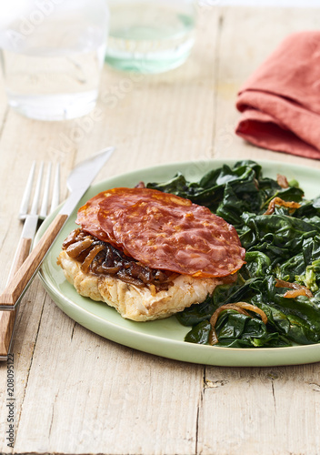 Julienne chorizo épinard