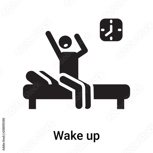 Wake up icon vector sign and symbol isolated on white background, Wake up logo concept © VectorGalaxy