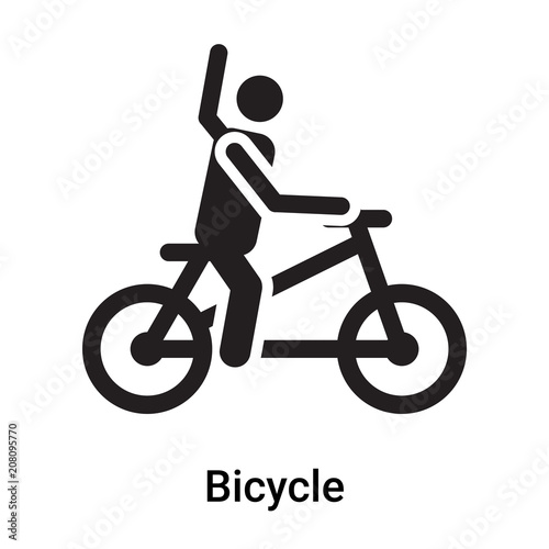 Bicycle icon vector sign and symbol isolated on white background, Bicycle logo concept