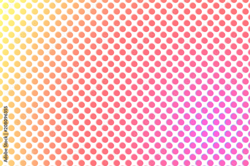Colourful circle pattern on white background with gradient fill