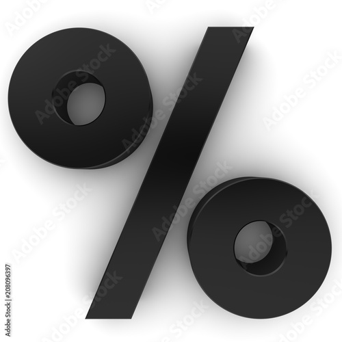 black discount sale 3d percent percentage sign symbol interest rate icon isolated