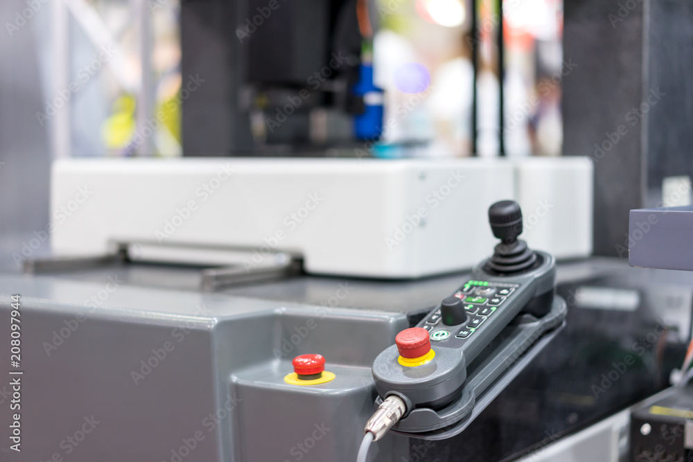 High precision CNC wire cut machine working, operator machining die metal mold process