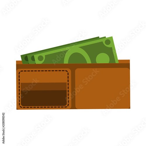 Wallet with money vector illustration graphic design
