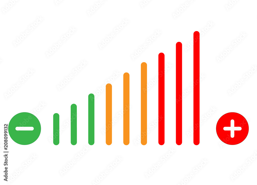 volume adjustment color icon in trendy flat style on white background. volume adjustment symbol for your web site design, logo, app, UI. volume adjustment simple sign.