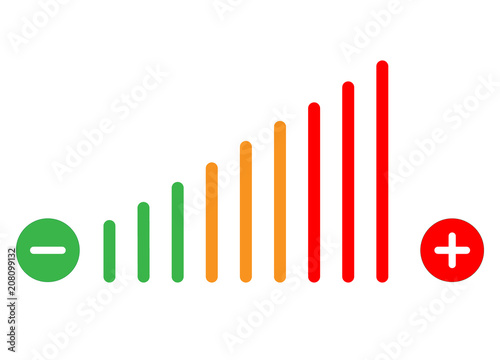 volume adjustment color icon in trendy flat style on white background. volume adjustment symbol for your web site design, logo, app, UI. volume adjustment simple sign.