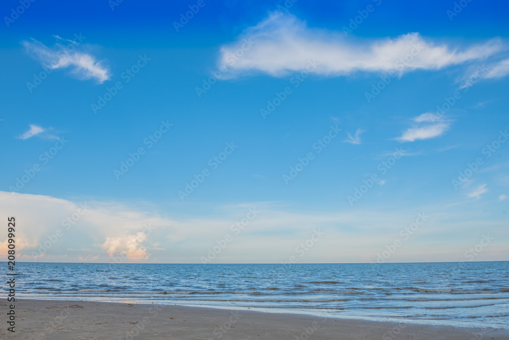 Beautiful Tropical Summer Beach Seascape, Landscape of seaside in Thailand.