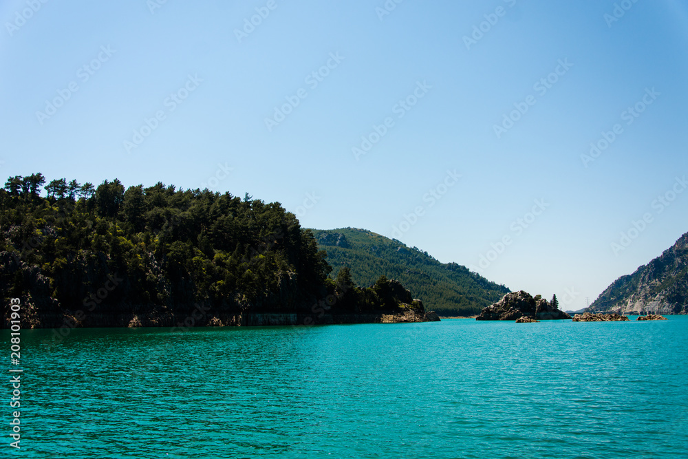 Green Canyon,Manavgat.Hydroelectric power station.Largest canyon reservoir in Turkey.Water and mountains.Natural spring.