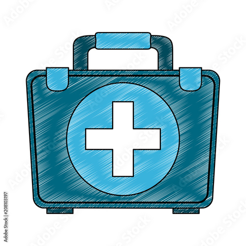 First aids suitcase vector illustration graphic design
