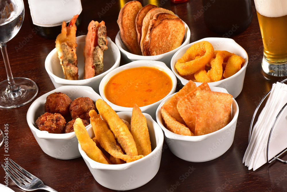 Happy hour food table Happy hour food table