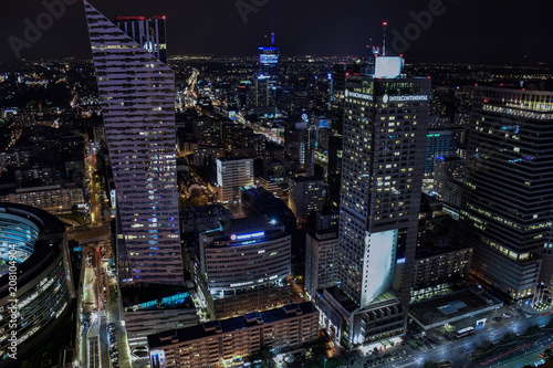 Panorama Warszawy nocą © YAVO