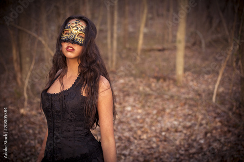 girl in masquerade mask