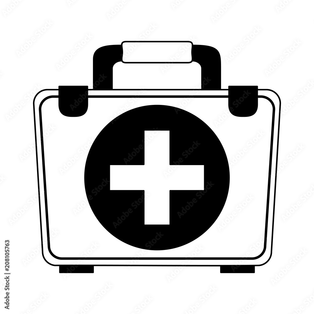 Obraz premium First aids suitcase vector illustration graphic design