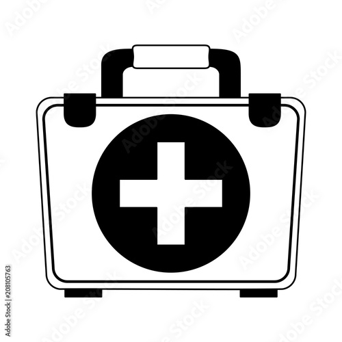 First aids suitcase vector illustration graphic design