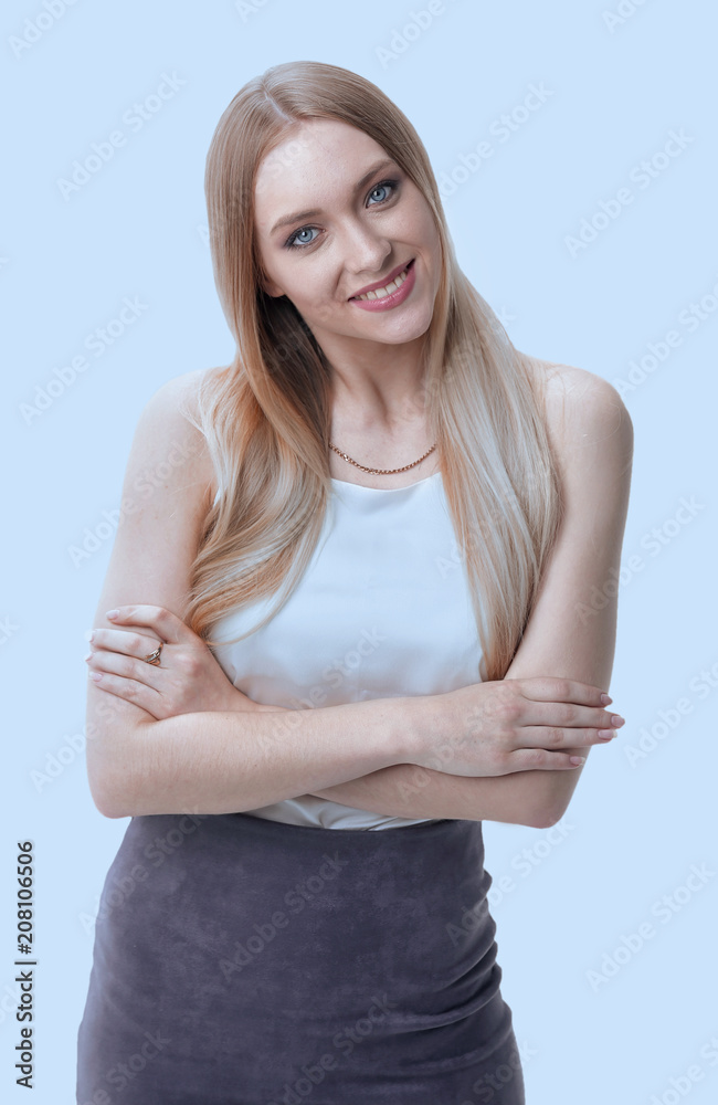 portrait of modern successful young woman with daily make-up. portrait of modern successful young woman with daily make-up.