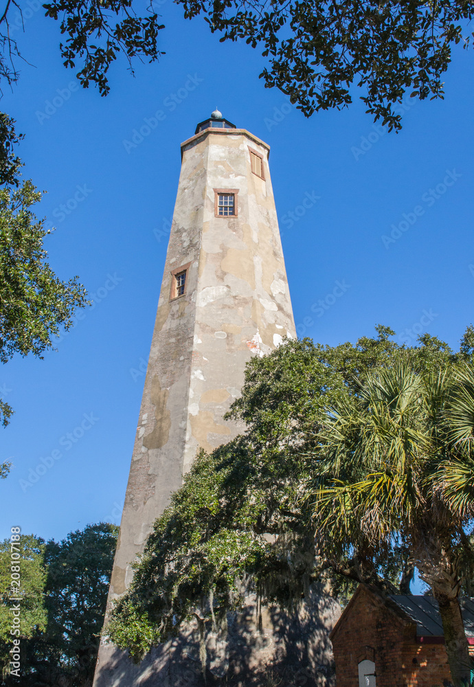 Old Baldy Lighthouse on Bald Head Island, North Carolina Coastal vacation beach destinations