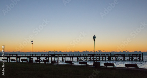 Sunset Beach Pier-North Carolina Sunrise © researchdiva
