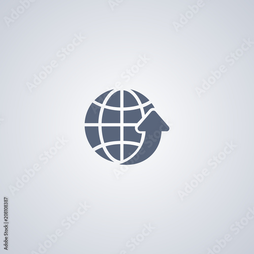 Global shipping, vector best flat icon