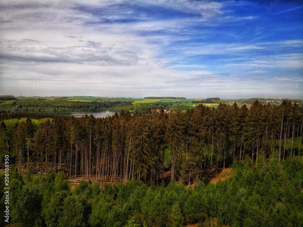 landschaftlicher Ausblick vom Aussichtsturm