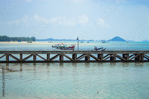 The fishing pier on the island.