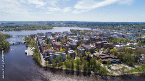 Fototapeta Naklejka Na Ścianę i Meble -  Hameenlinna city at summer, blue sky