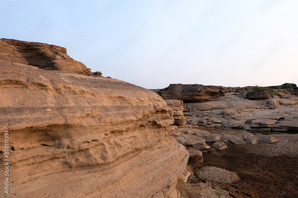 Stone mountain at Sam Phan Bok ,Grand canyon of Thailand