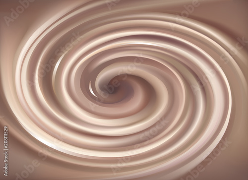 Vector background of swirling chocolate texture