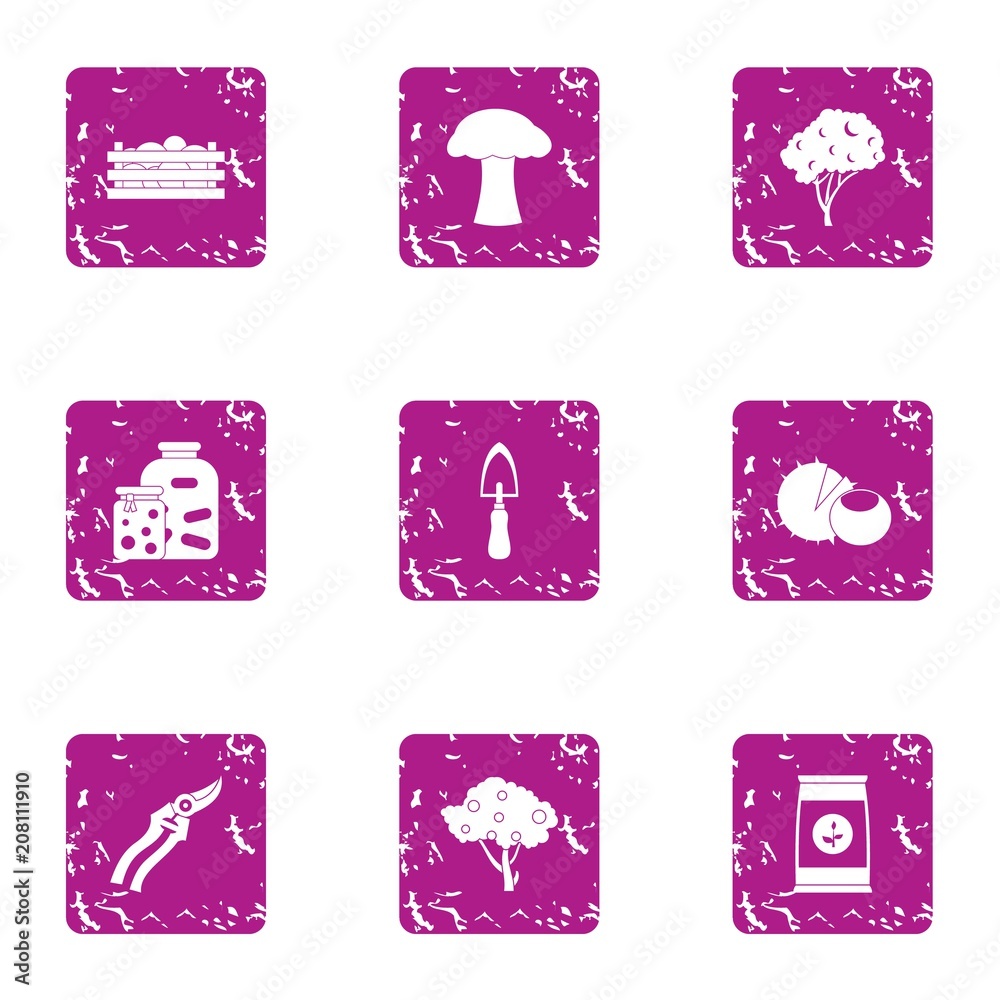Processing area icons set. Grunge set of 9 processing area vector icons for web isolated on white background Processing area icons set. Grunge set of 9 processing area vector icons for web isolated on white background