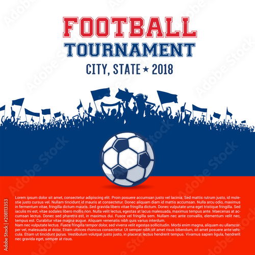 White, Red and Blue football supporters design