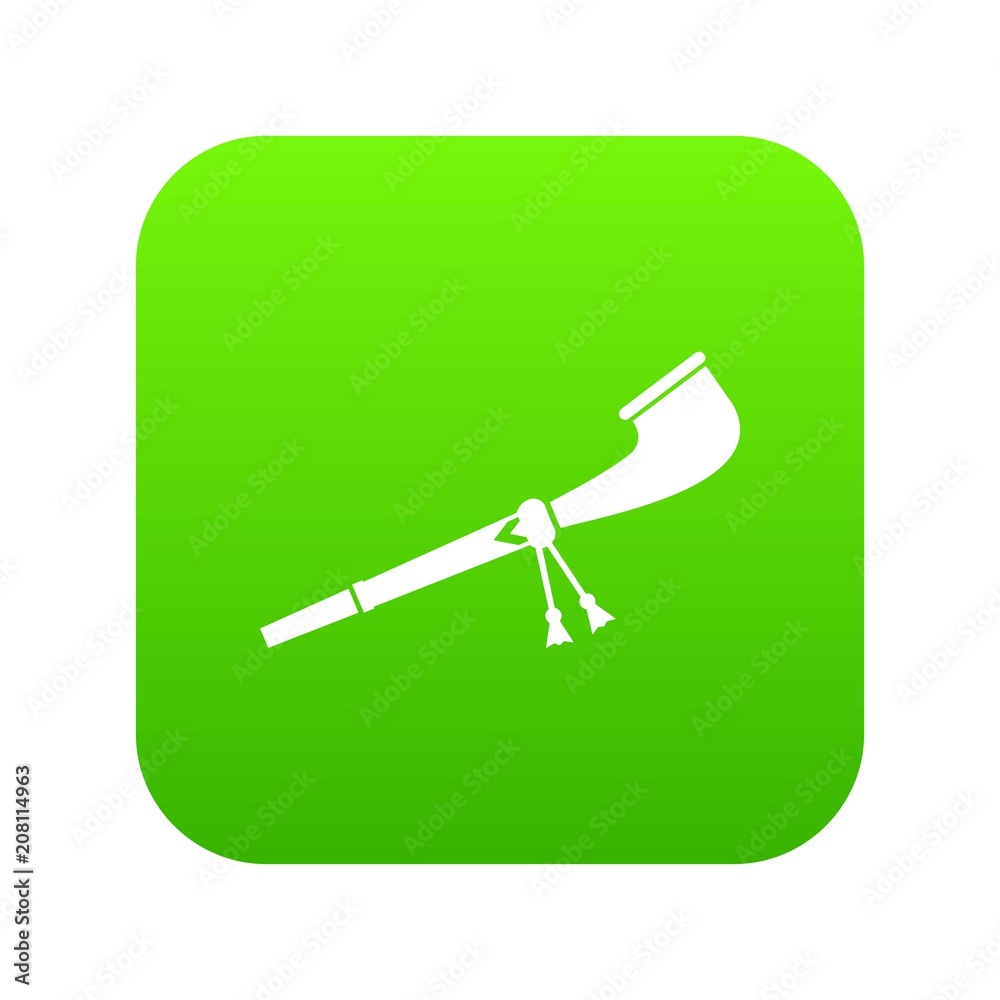 Retro smoking pipe icon digital green for any design isolated on white vector illustration Retro smoking pipe icon digital green for any design isolated on white vector illustration