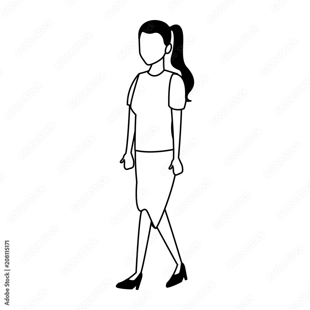 Woman walking cartoon vector illustration graphic design Woman walking cartoon vector illustration graphic design