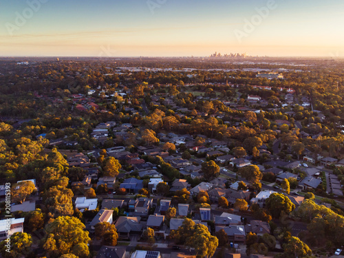 Fototapeta View over Macleod in Melbourne