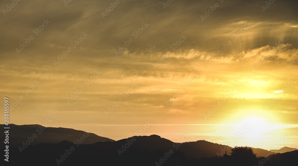 Mountain color sunrise