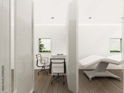 Interior of examination room , 3d rendering © Worawuth
