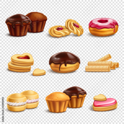 Confectionery Products Icons Collection